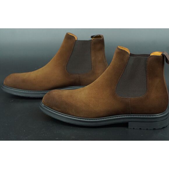 Magnanni Bonn Chelsea Mid Brown Men's Ankle Boot Size 10 New $399 - Picture 5 of 12